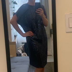 Vintage purple sequin cocktail dress